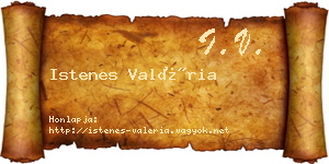 Istenes Valéria névjegykártya