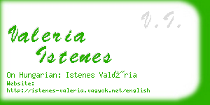 valeria istenes business card